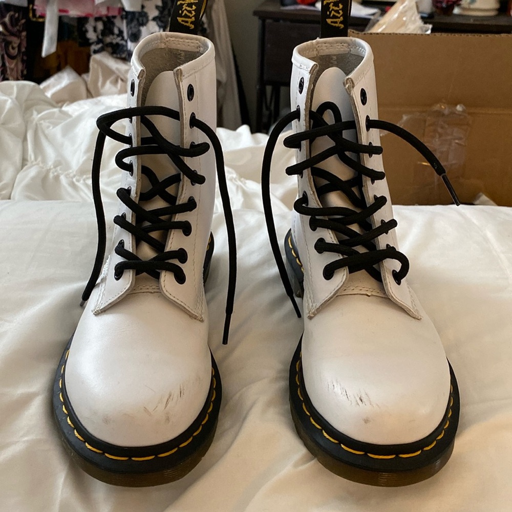 Doc Martens 1460W Women’s White Combat Boots